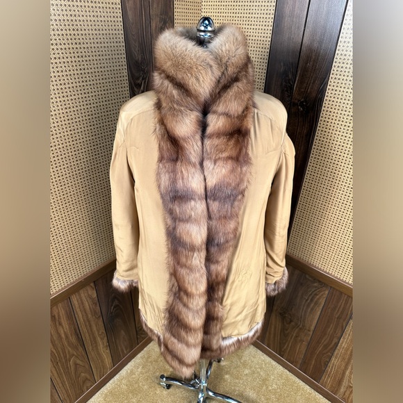 VINTAGE DENNIS BASSO DESIGNER HORIZONTAL PELT RUSSIAN SABLE FUR COAT JACKET 4-6 - Picture 7 of 12